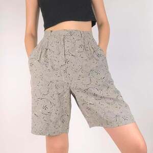 Women's Grey and Black Shorts